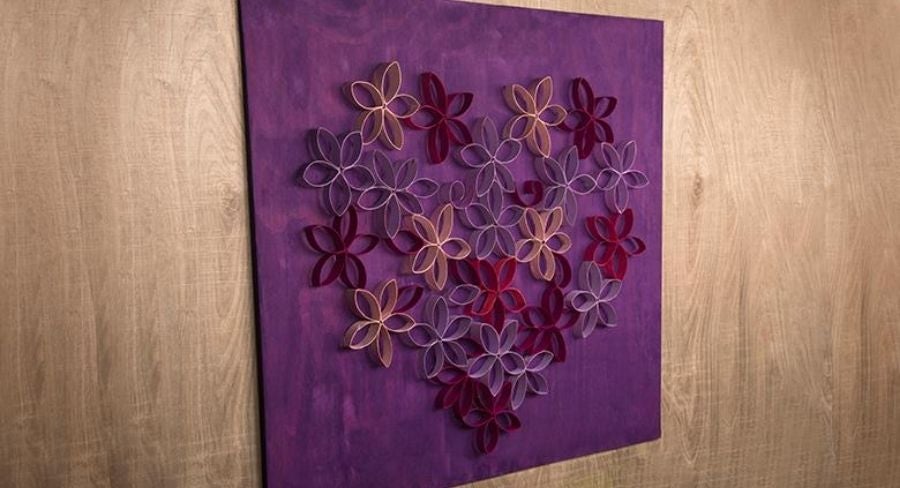 Ideas para decorar tu casa con flores hechas de tubos de papel higiénico