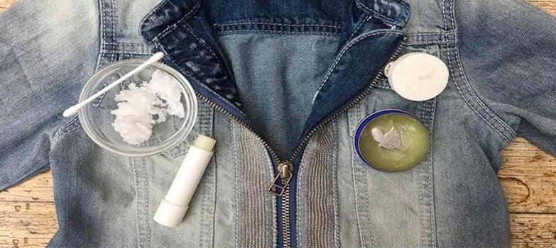 chaqueta de jean con cierres 