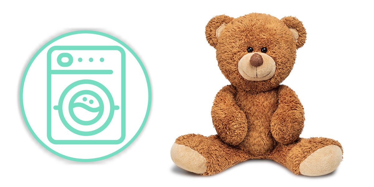 Puedes lavar de manera segura juguetes de peluche y tela en un ciclo de lavado con jabón desinfectante