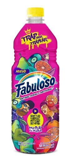 Fabuloso® Trap para Trapear | Fragancia Dual Pera Cítricos | Botella rosa | 28 oz