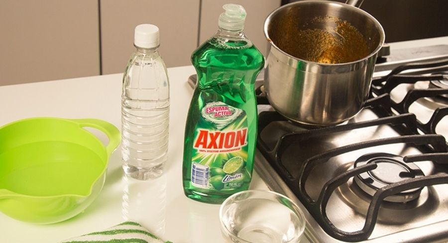 ingredientes para quitar caramelo de una olla