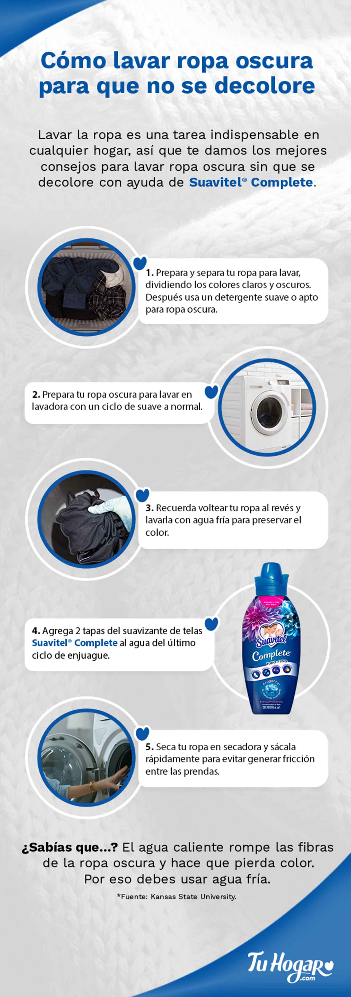 infografico como lavar ropa oscura