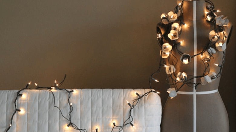 Luces de navidad decoradas