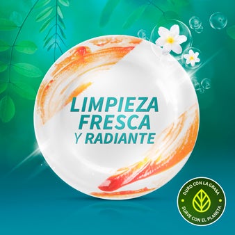 Arranca la grasa más pegada y los malos olores fácilmente, mientras deja en tus platos un agradable aroma a limón