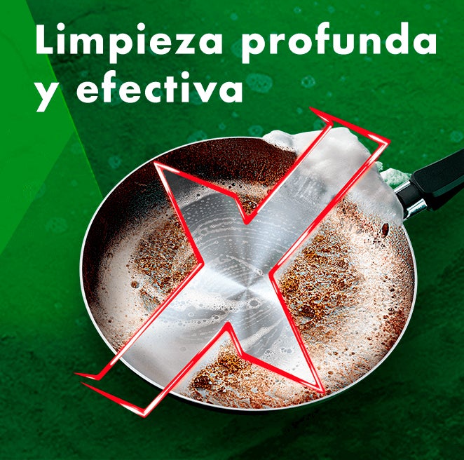 Arranca la grasa más pegada y los malos olores fácilmente, mientras deja en tus platos un agradable aroma a limón