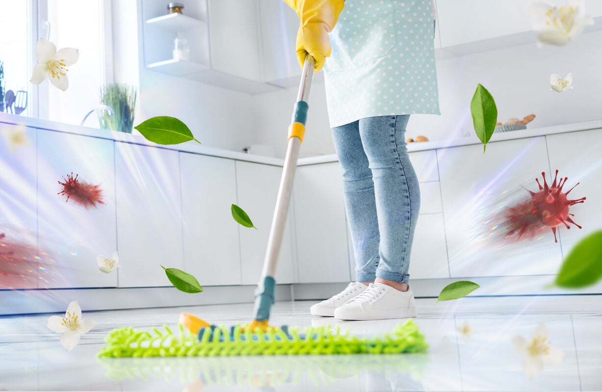 Cuida y protege a tu familia de virus y bacterias. Limpia pisos, paredes, baño, cocina, muebles, tapetes, alfombras y cortinas