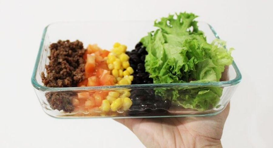 ensalada para llevar al trabajo