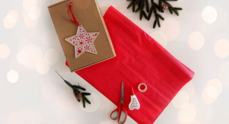 chimenea navideña materiales