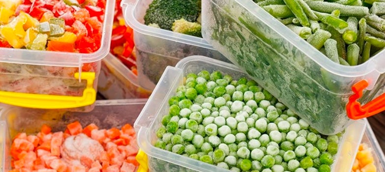 Varios tipos de comida congelada