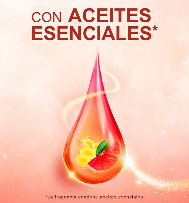 Gota roja de aceite con frutos internos