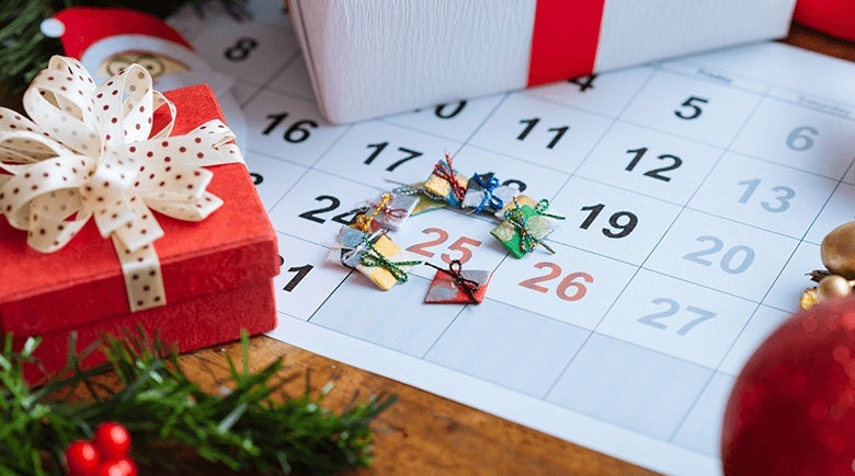 Calendario de navidad en familia