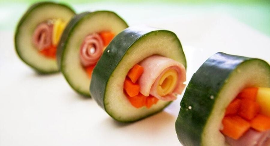 Paso 4 sushi de pepino cohombro