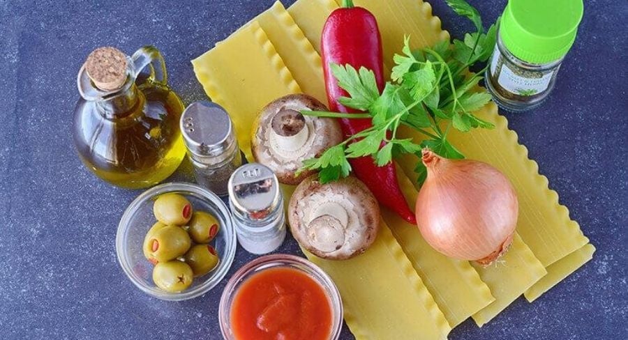 Ingredientes para preparar Lasaña de plátano