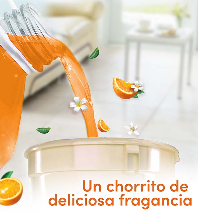 Su aroma a naranja dejará una intensa y duradera fragancia hasta por 24 horas