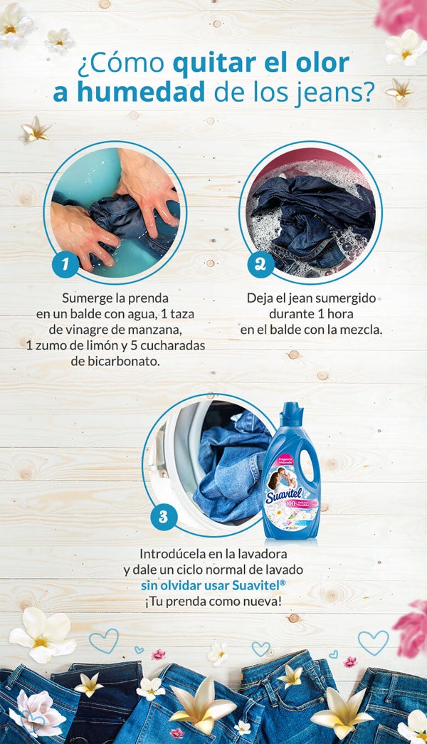 Cómo quitar el olor a humedad de los jeans?