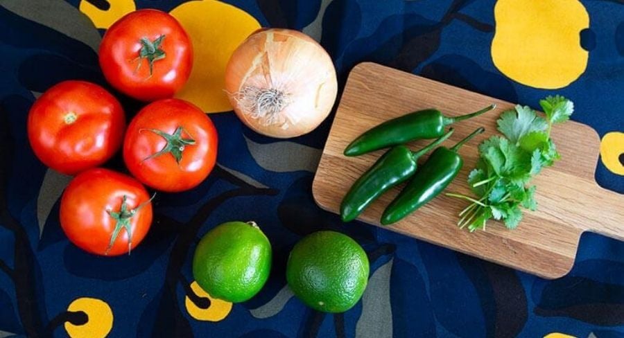Ingredientes para preparar Pico de gallo