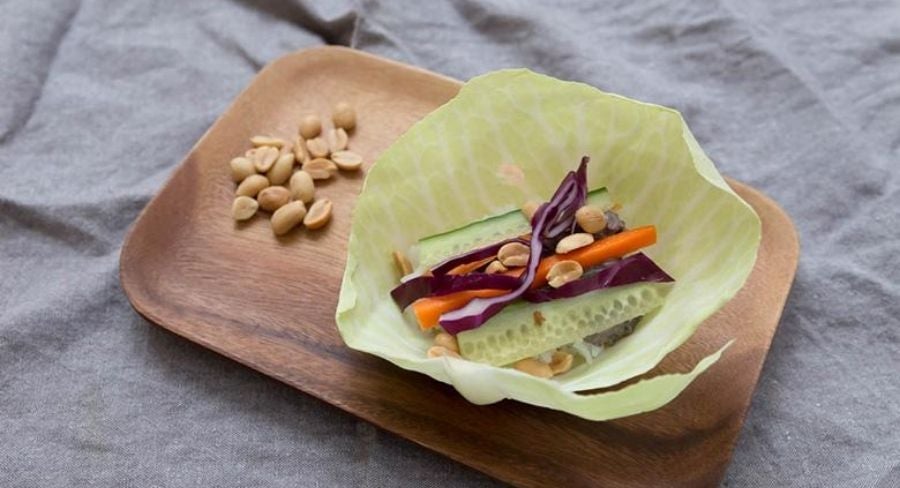 rollos de vegetales proceso