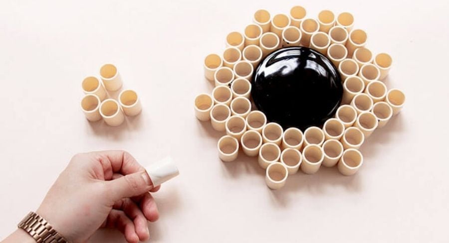 paso a paso para hacer adorno navideños con tubos de pvc