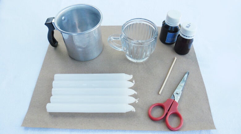 Velas aromáticas en casa: Materiales