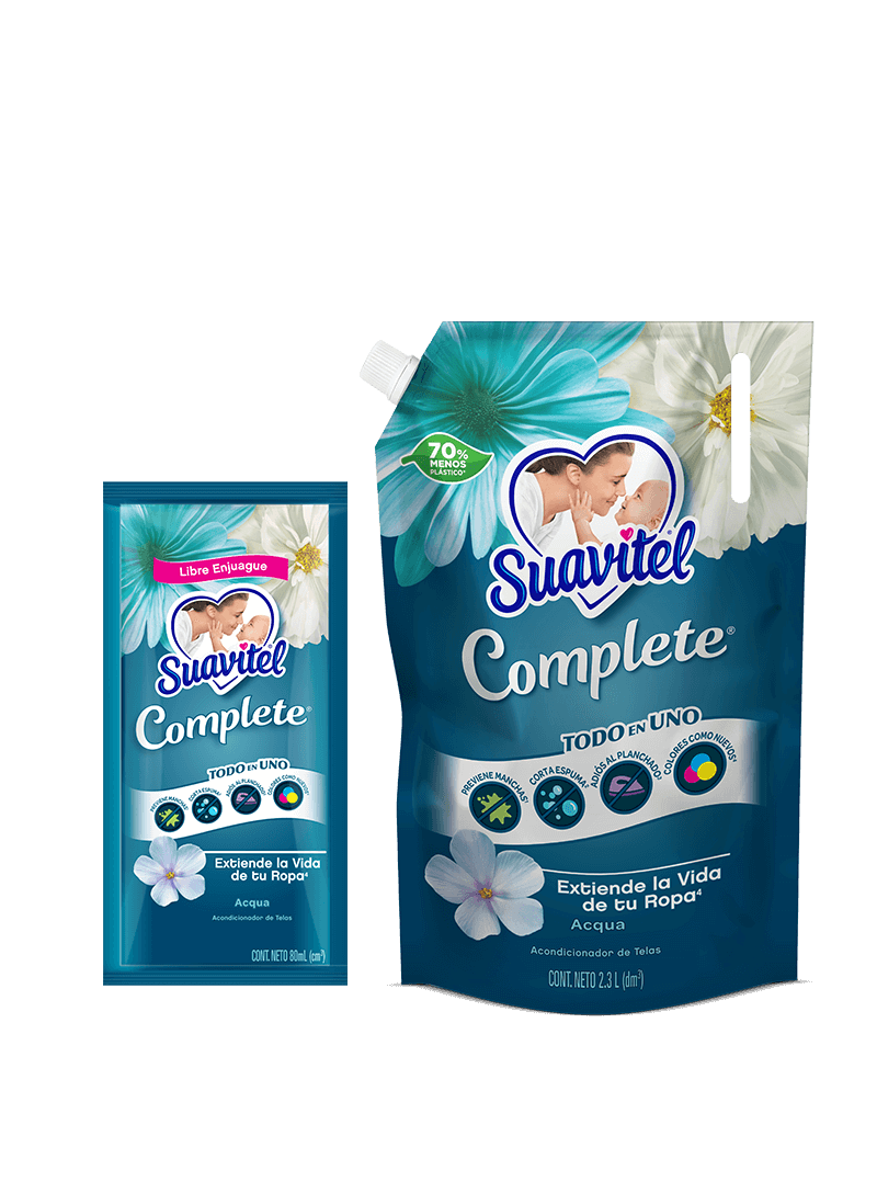 Suavitel® Complete | Acqua | Todo en uno | Presentaciones