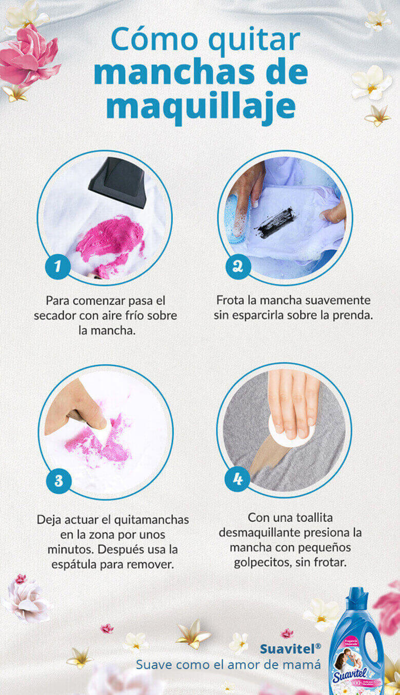 Cómo quitar manchas de maquillaje