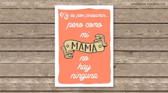 Regalos para mamá: Una lámina personalizada