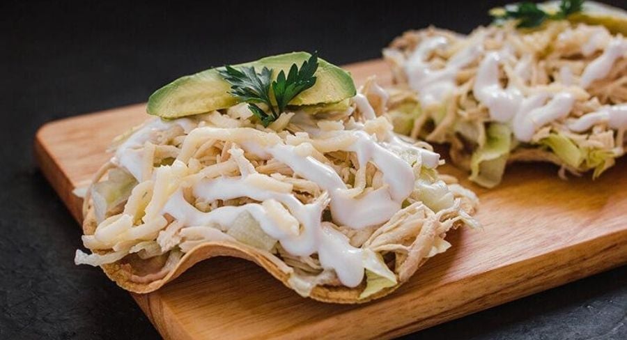 Tostadas mexicanas de pollo