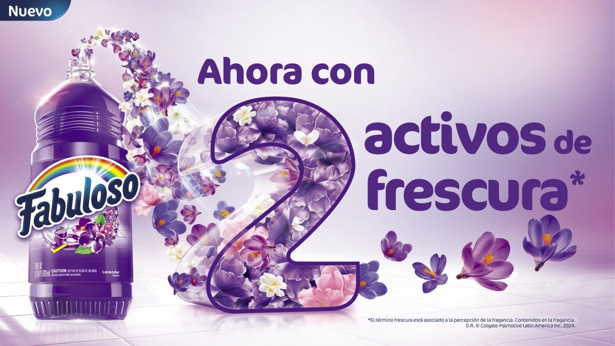 Fabuloso® Fresca Lavanda. Fragancia concentrada, intensa y duradera