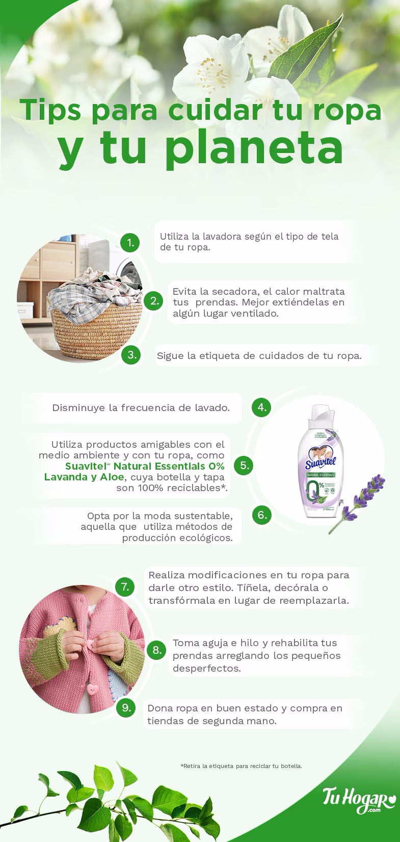 Aunque nosotros no podemos cambiar los métodos de producción, sí podemos cambiar nuestros hábitos de consumo tomando conciencia del impacto ambiental de la ropa. Te damos 10 tips para cuidar de tu guardarropa de forma ecológica