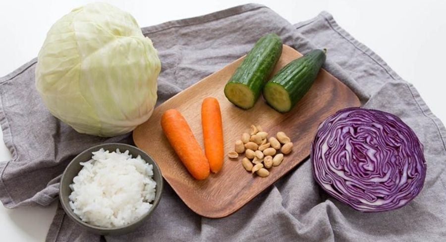 rollos de vegetales ingredientes