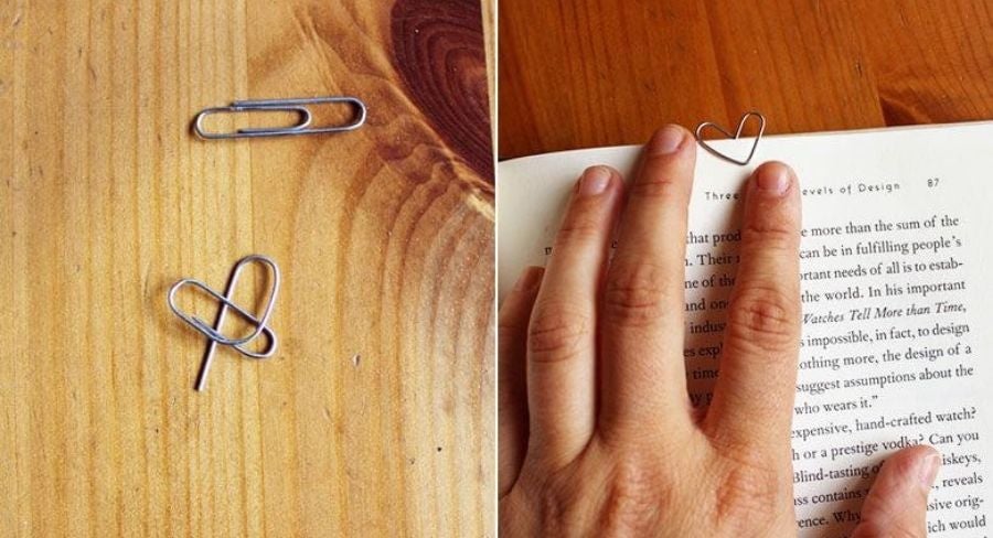 Clip con forma de corazón