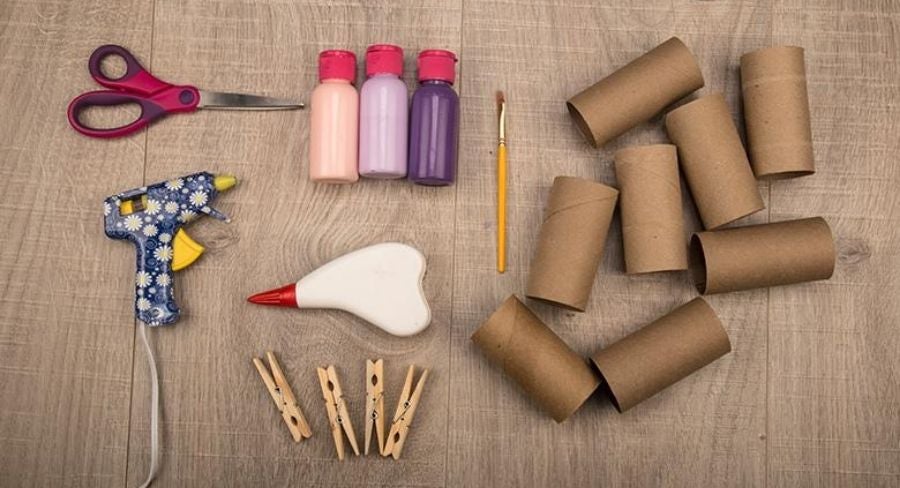 Ideas para decorar tu casa con flores hechas de tubos de papel higiénico