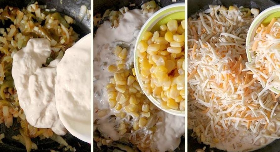 incorpora en la cacerola la crema ácida