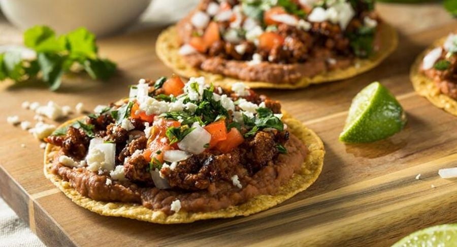 Tostadas de carne molida
